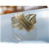 Image 1 : Solid 14K Gold Cris Cross Band Ring  #2126755
