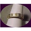 Image 1 : Modern 2 tone Gold Band Ring with 5 Diamonds  #2126766