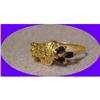 Image 1 : 18K Gold Blue Spinel & Diamond Ring  #2126802