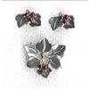 Image 1 : Highbush Cranberry Garnet  Sterling Pin J. Gumm#2126805