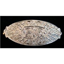 Edwardian Platinum & Gold Diamond Brooch #2136514