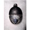 English Flask Silver Plated Leather 19th #2136588