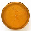 Art Nouveau Topaz Pressed Glass Powder Jar #2136816