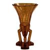 Amber Depression Era Art Deco Glass Rocket Vase#2136843