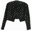 Black Suede Bolero Jacket Rhinestones Julian K #2136860