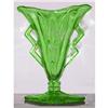 Winged Art Deco Green Uranium Glass Vase #2136870