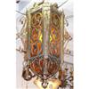 Image 1 : Bronze and Mica Lantern Chandelier Fixture #2136904