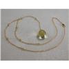 Image 1 : Lovely 14K YG Gold Peridot Drop 20" Necklace #2137151