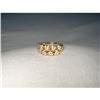 Image 1 : Estate 18K Tri-Color Gold Diamond Heart Band #2137163