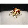 Image 1 : 18K Gold Enamel  Diamond Beetle Ladybug Brooch #2137209