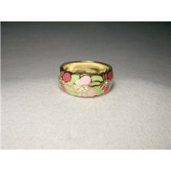 Hidalgo Enamel 18K YG Butterfly Diamond Band #2137218