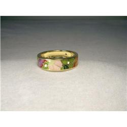 Hidalgo Enamel 18K YG Butterfly Diamond Band #2137219