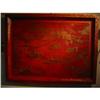 Chinese Vintage Chinoiserie Red Tray!  #2137265