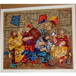 Dorit Levi, Festival, Signed SS on Paper #2137414