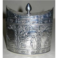 Magnificent Edwardian Sterling Tea Caddy #2137473