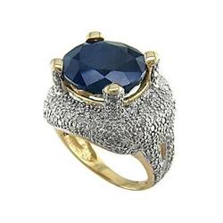 Antique style 12.25ct Cobalt Blue Sapphire & #2137490