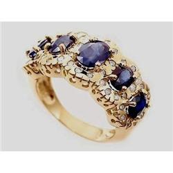 Antique style 4.00 ctw 5 Stones Cobalt Blue #2137492