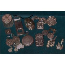 Vintage lot of Sterling and Silver Jewelry, #2137493