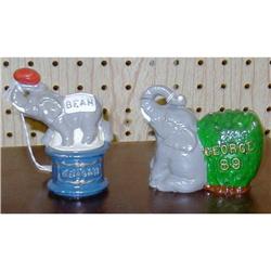 2 Republican Metal Elephants Regan Bush #2137494