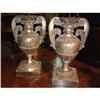 Image 1 : Silver Leafed Wooden Italian Candlesticks #2137498