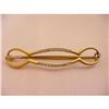 Image 1 : 18K Yellow Gold Diamond Hair Clasp Barrette #2150555