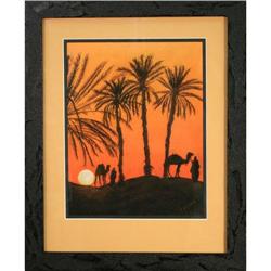 Desert Nomads, Chalk Pastel by R. Brown #2150564