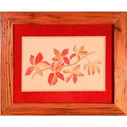 Fall Branch watercolor painting signed Neill #2150580