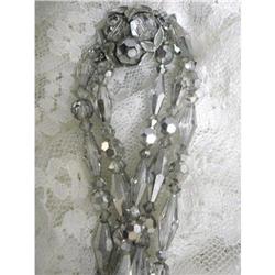 SILVER TONE CRYSTAL NECKLACE by SHERMAN #2150641
