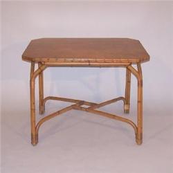 vintage rattan game table (modern, tropical) #2150844