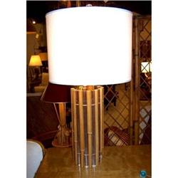 Vintage Lucite/Rattan Lamp-eames era modern #2150861