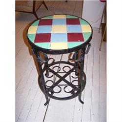 Tile and Iron Stand/Table-arts and crafts #2150863