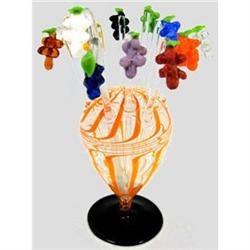 Bimini Glass 12 Swizzle Stick Set and Stand #2150886