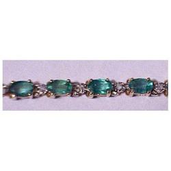 14K  5.5 cts. emerald and diamond bracelet #2150947