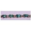 Image 1 : 14K  5.5 cts. emerald and diamond bracelet #2150947