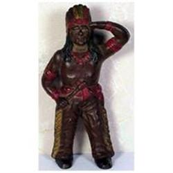Hubley Indian with tomahawk cast iron still #2150953