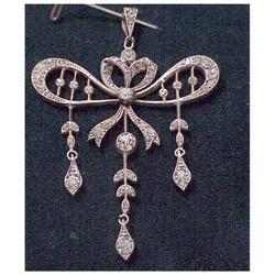 Georgian French paste pendant bow with multiple#2150955