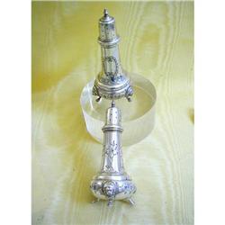 ANTIQUE PR. STERLING HAND CHASED CASTERS #2151021