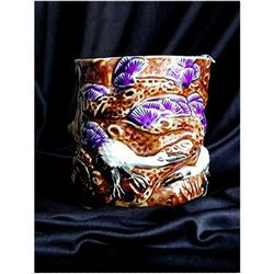 JAPAN * Antique Hirado Porcelain Brush Vase #2151072