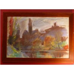 Beautiful Pastel citiscape drawing #2151128