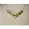 Image 1 : Estate 14K YG Gold Bezel Peridot Necklace #2151215