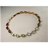 Image 1 : 14K Gold Tourmaline Peridot Aquamarine Bracelet#2151217