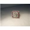 Image 1 : Estate 18K Pink Gold Diamond Ruby Filigree Ring#2151244