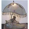 Image 1 : Tabletop figural lamp & custom shade #2151271