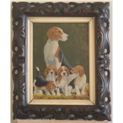 Animal portrait -  Belgian vintage oil #2151442