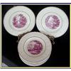 Image 1 : 12 WEDGWOOD PLATES  w PINK CREAM CLASSIC SCENES#2151494