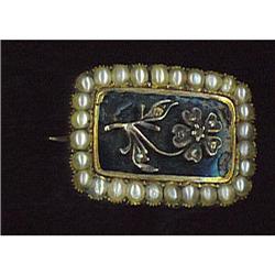 18th century  Georgian  sentimental gold brooch#2151511