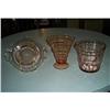 Image 1 : Three Pink Depression Glass Items #2171020