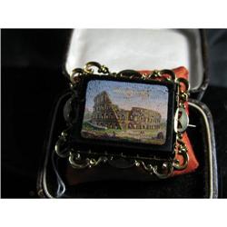 14kt gold and gemstone micromosaic. #2171090