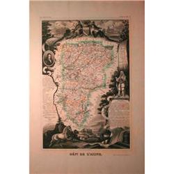 Levasseur Dept. De L'aisne France Picardie Map #2171110