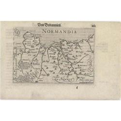 Map Normandia Normandy France Bertius 1606 #2171130